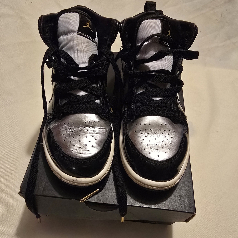 Black and White High-Top Sneakers